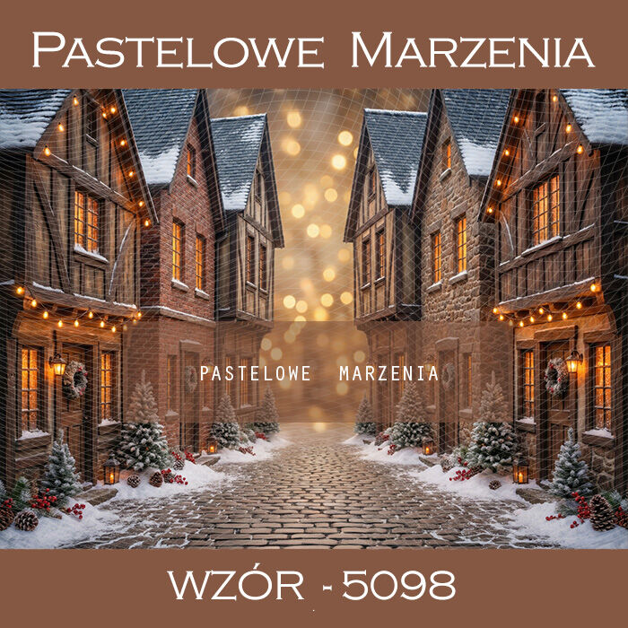Christmas photographic background with an alley t_5098