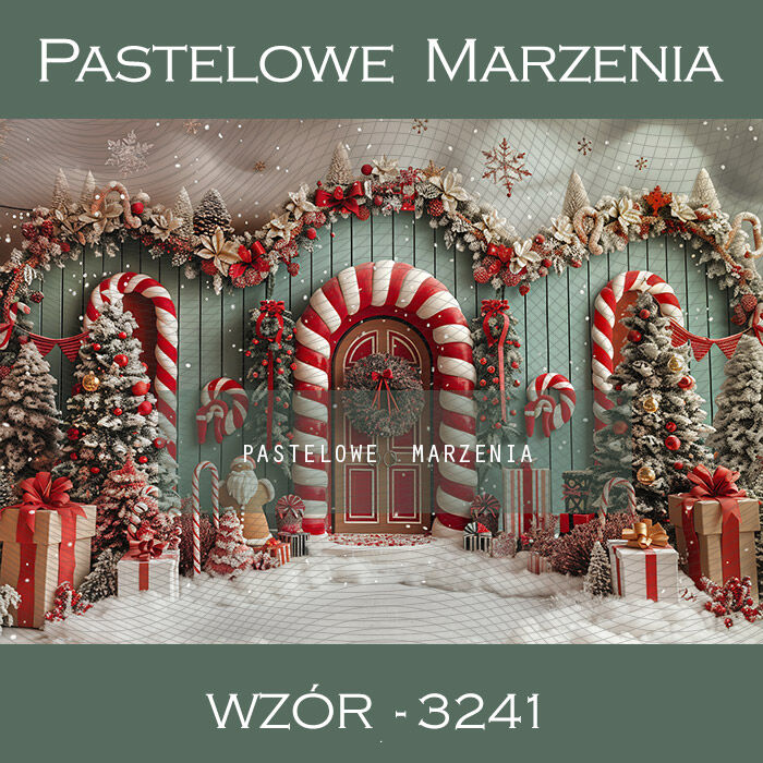 Photographic backdrop for Christmas with doors t_3241