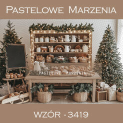 Photographic backdrop for Christmas with cabinet t_3419