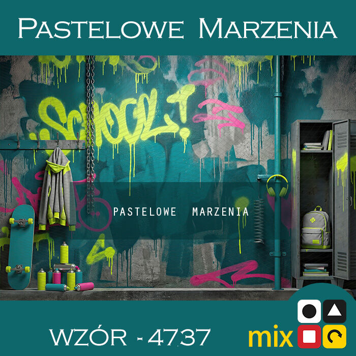 School photographic background with graffiti t_4737
