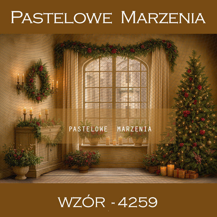 Christmas Photo Background with Window t_4259