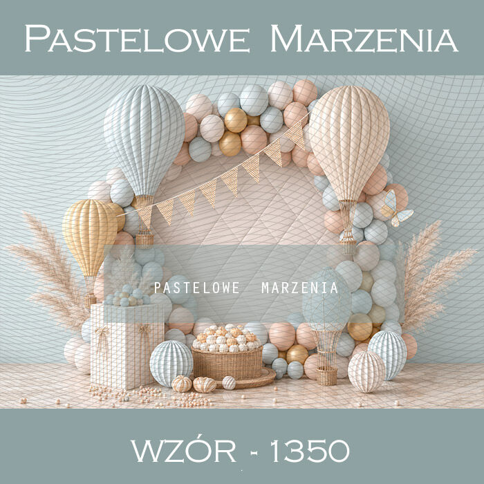 Tło fotograficzne urodzinowe z balonami t_1350