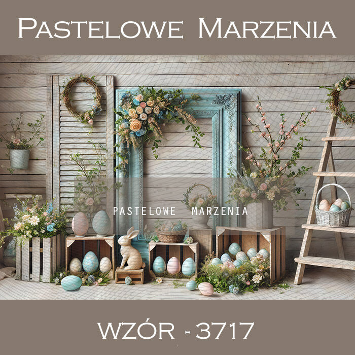 Photographic Easter backdrop with Easter eggs t_3717