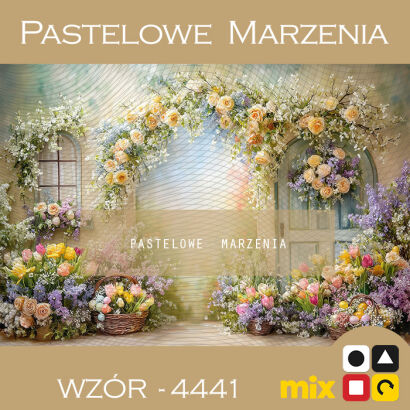 Tło fotograficzne wiosenne z łukiem t_4441