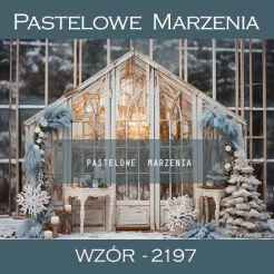 Photographic backdrop for Christmas, white trees t_2197