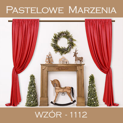 Photographic backdrop for Christmas with brown fireplace t_1112