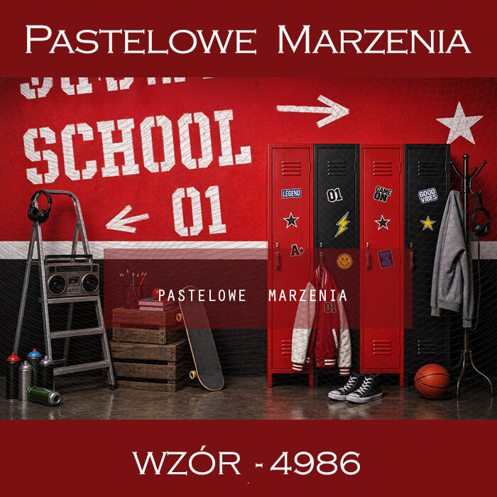 School photographic background with wall t_4986