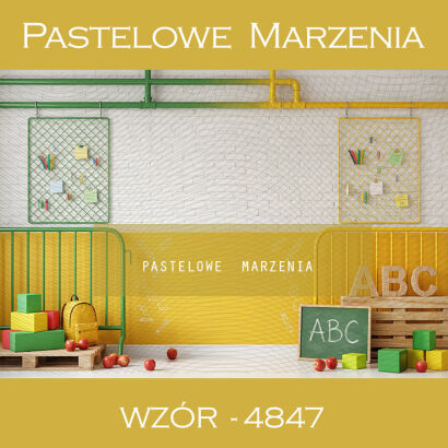 Tło fotograficzne szkolne z klasą t_4847