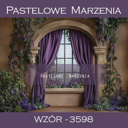 Photographic spring backdrop in purple t_3598