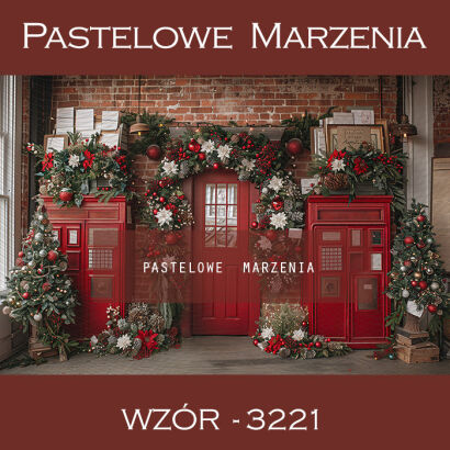 Photographic backdrop for Christmas with doors t_3221