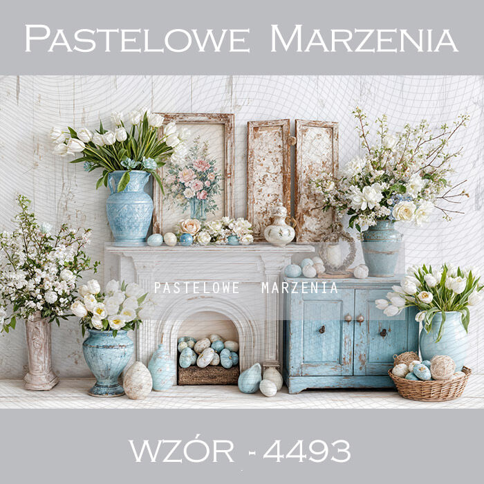 Tło fotograficzne wiosenne z jajkami t_4493