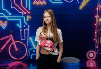 School photographic background with neons t_4743 - 4