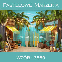 Photographic summer backdrop with surfboards t_3869