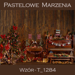 Photographic backdrop for Christmas showing the interior t_1284