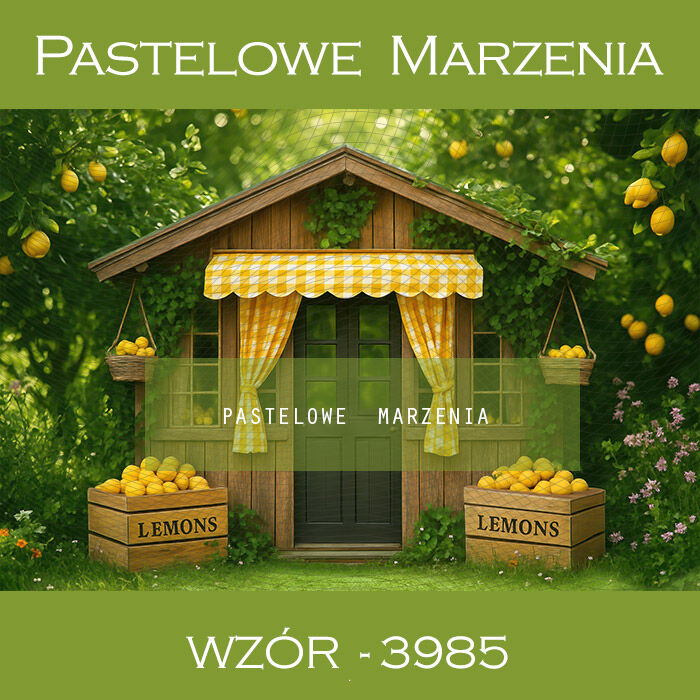Photographic backdrop from fruits category with lemons t_3985