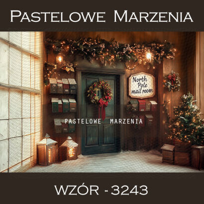 Photographic backdrop for Christmas showing interior t_3243