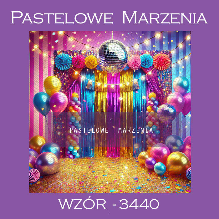 Photographic carnival backdrop with baloons t_3440