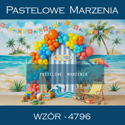 Tło fotograficzne letnie z plażą t_4796