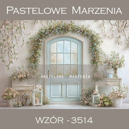 Photographic spring backdrop with doors t_3514