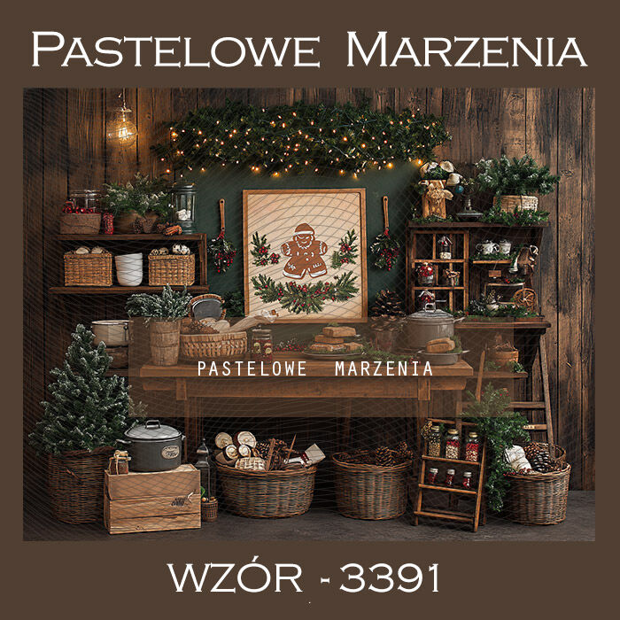 Photographic backdrop for Christmas with kitchen t_3391