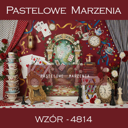 Tło fotograficzne urodzinowe z kartami t_4814