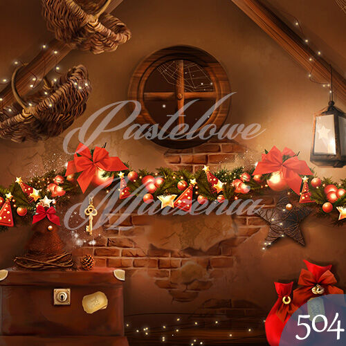 Photographic backdrop for Christmas with window t_504