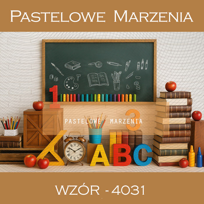 Photographic school backdrop with blackboard t_4031