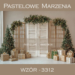 Photographic backdrop for Christmas with doors t_3312