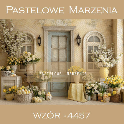 Tło fotograficzne wiosenne z drzwiami t_4457