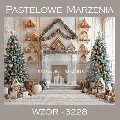 Photographic backdrop for Christmas with fireplace t_3228