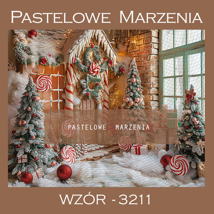 Photographic backdrop for Christmas with doors and windows t_3211