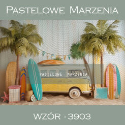 Photographic summer backdrop with car t_3903