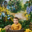 Fabric photographic backdrop from the Easter category, example implementation
