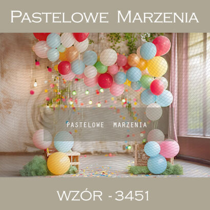 Photographic carnival backdrop with baloons t_3451