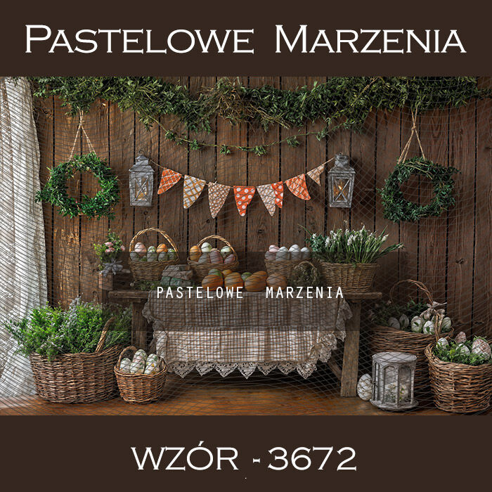 Photographic Easter backdrop with Easter eggs t_3672