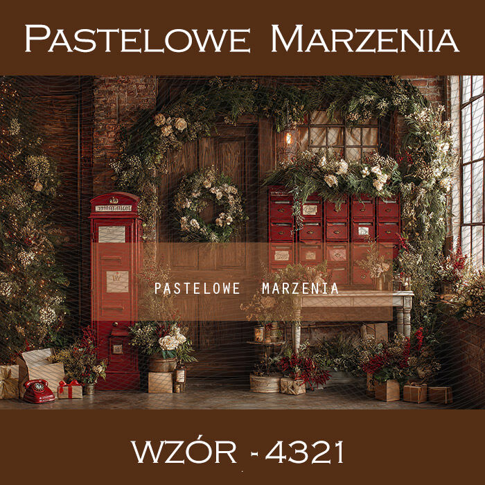 Tło fotograficzne na Boże Narodzenie ze skrzynkami pocztowymi t_4321