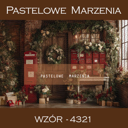 Tło fotograficzne na Boże Narodzenie ze skrzynkami pocztowymi t_4321