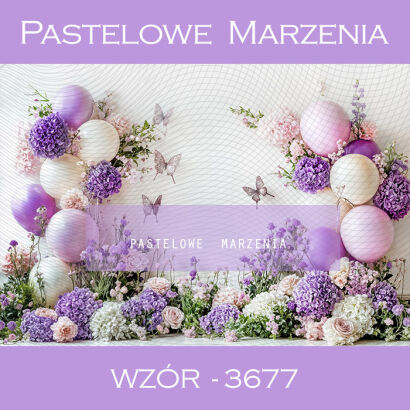 Photographic spring backdrop with baloons t_3677