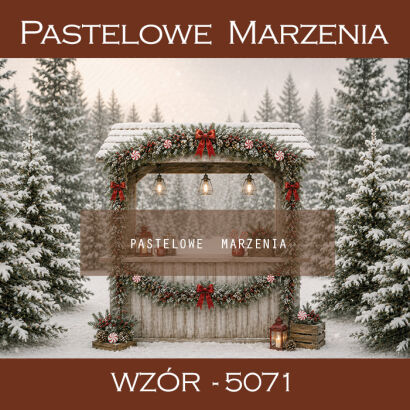 Christmas Photography Background with Market Stall t_5071