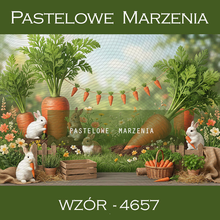 Tło fotograficzne wiosenne z królikami t_4657