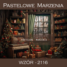 Photographic backdrop for Christmas with room with presents t_2116