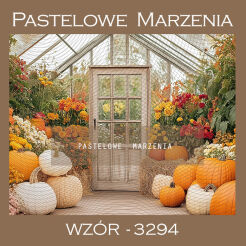 Photographic autumn backdrop with pumkins t_3294