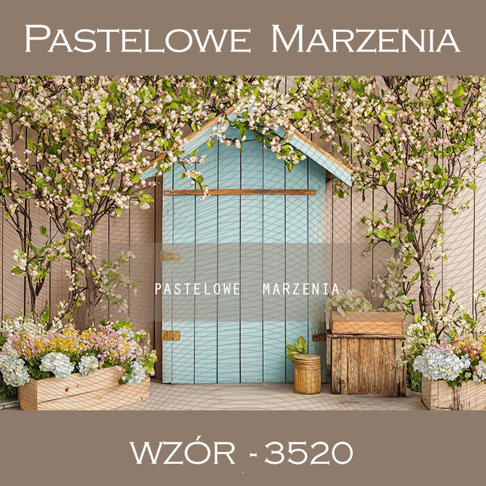 Photographic spring backdrop with doors t_3520