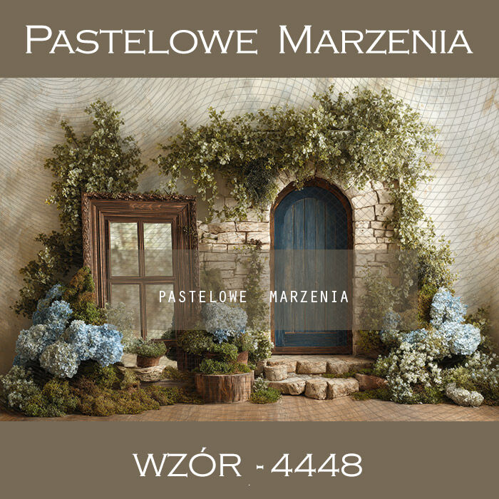 Tło fotograficzne wiosenne z drzwiami t_4448