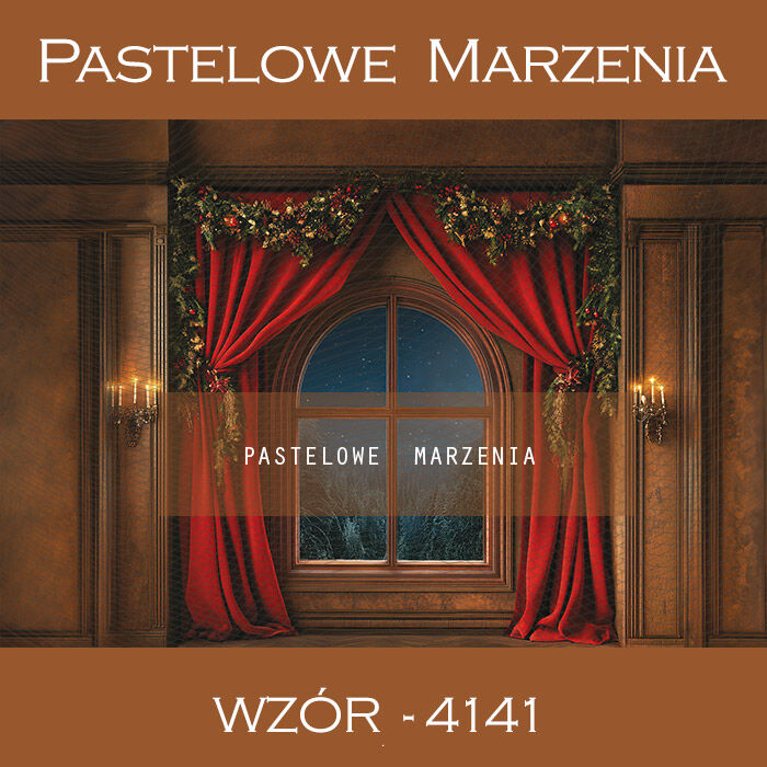 Photographic backdrop for Christmas with window t_4141