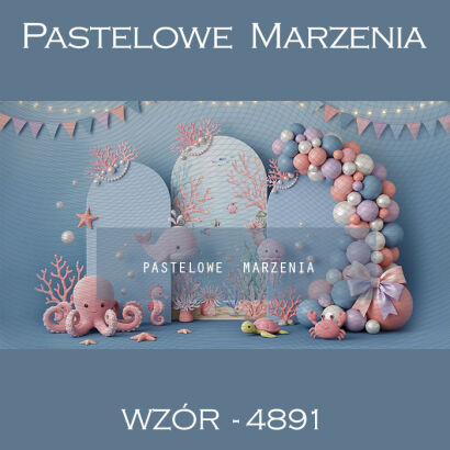 Tło fotograficzne urodzinowe z balonami t_4891