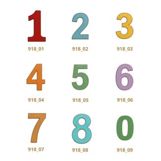 Dodatki Cyfry i Litery - komplet minimum 5 sztuk - 2