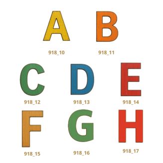 Dodatki Cyfry i Litery - komplet minimum 5 sztuk - 3