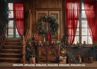 Front view of the fabric backdrop in sizes 280x220, 294x210, 308x220, 322x230, 336x240 and 350x250 cm