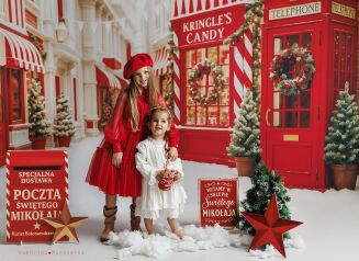 Christmas photography backdrop with street t_4217 - 3